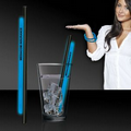 9" Blue Deluxe Glow Straw AND Bracelet
